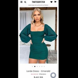 Emerald Green mini dress from THATSSOFETCH